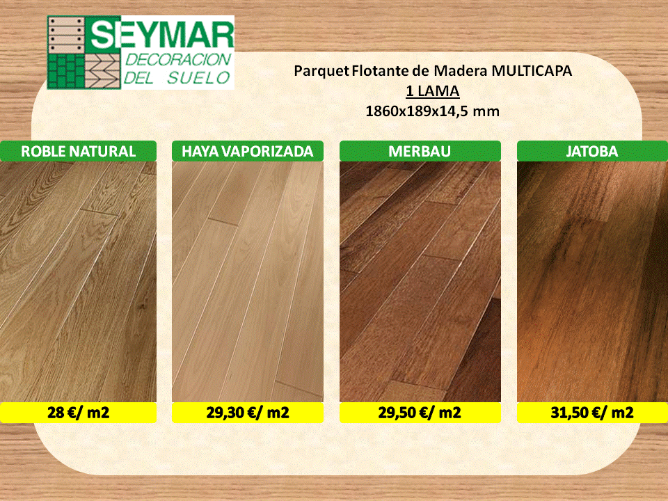 parquet - tarima de madera - flotante - precio - encolado - laminado - roble