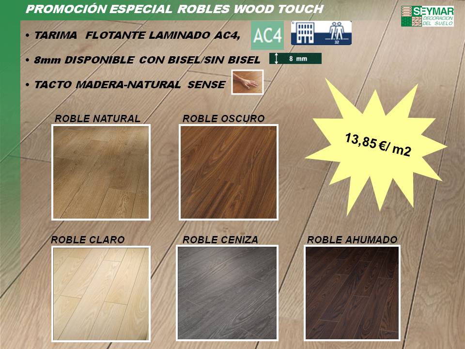 Tarima ac4, 8mm tacto madera