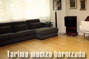 Tarima maciza barnizada